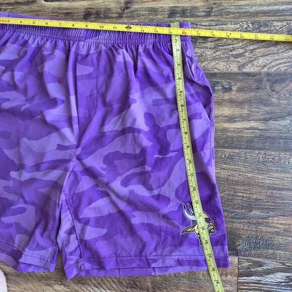 NWT FOCO NFL Minnesota Vikings Tonal Camouflage Shorts Pocket Drawstring Purple - Picture 11 of 13